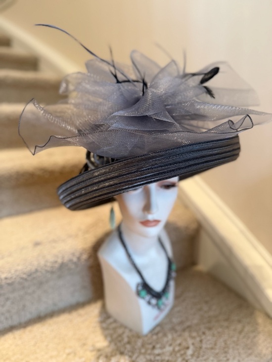 Gray Wide Brim Dress Hat main image 6